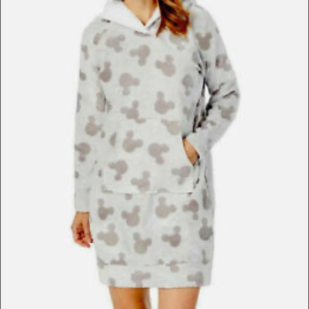 Disney Mickey Mouse nightgown lounger Sherpa hood